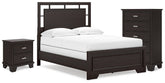Covetown Full Panel Bed, Chest and Nightstand
